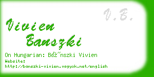 vivien banszki business card